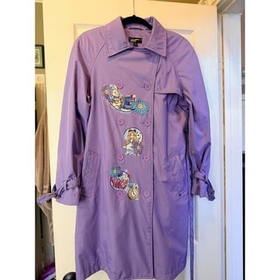 Alice in Wonderland Custom Design Exclusive Lavendar Belted Coat OOAK 1/1 - Thumbnail 8