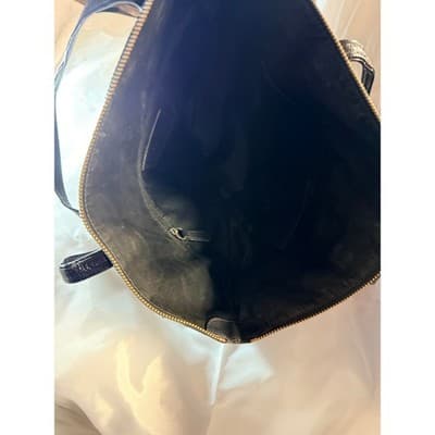 COACH Laura Signature Bag Tote Purse F18335 Black Cream - Thumbnail 13