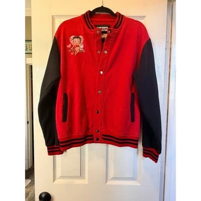 Custom Design Betty Boop Varsity Jacket Womens Wet Bandits OOAK 1/1 Rare - Thumbnail 6