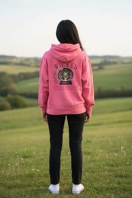 Wicked Musical Pink Rare Graphic Zipper Hoodie Custom Design 1/1 Exclusive - Thumbnail 11