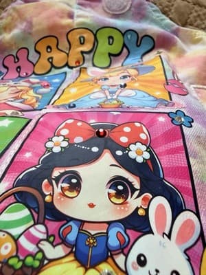 Girls Easter Disney Princess Overall Dress Custom Design 1/1 OOAK Embellished - Thumbnail 7
