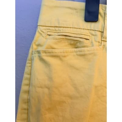JM Collection Yellow Cropped Chino Pants Mid Rise Casual Size 12 NWOT - Thumbnail 5