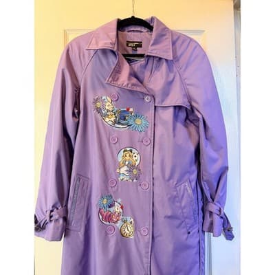 Alice in Wonderland Custom Design Exclusive Lavendar Belted Coat OOAK 1/1 - Thumbnail 2