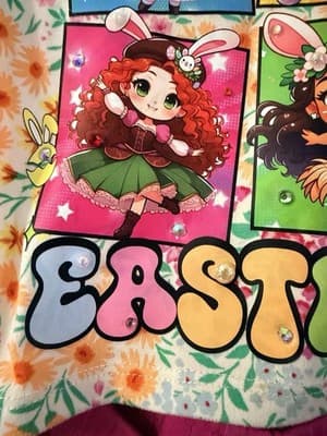 Girls Easter Disney Princess Top Pants Set Outfit Custom Design 1/1 OOAK Rare - Thumbnail 19
