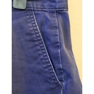 A New Day Blue Chino Shorts Mid Rise Button Zip Casual Size 8 EUC - Thumbnail 4