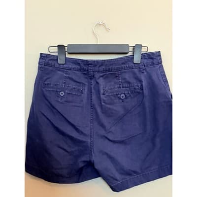 A New Day Blue Chino Shorts Mid Rise Button Zip Casual Size 8 EUC - Thumbnail 9