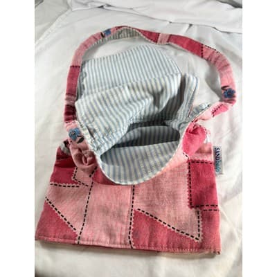 Rare Purse Cloth Handbag Sandbags Brand Vintage Horse Crossbody Bag DoubleFabric - Thumbnail 6