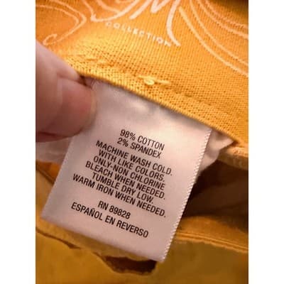 JM Collection Yellow Cropped Chino Pants Mid Rise Casual Size 12 NWOT - Thumbnail 14