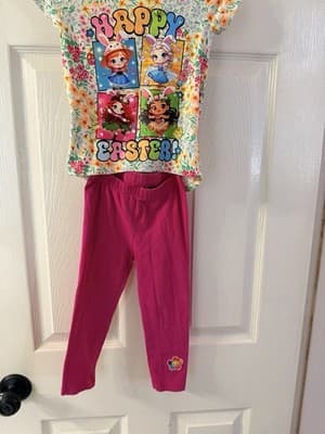 Girls Easter Disney Princess Top Pants Set Outfit Custom Design 1/1 OOAK Rare - Thumbnail 15
