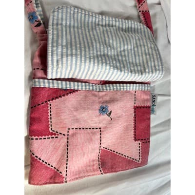 Rare Purse Cloth Handbag Sandbags Brand Vintage Horse Crossbody Bag DoubleFabric - Thumbnail 4
