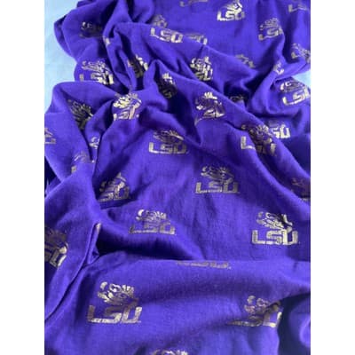 LSU Tigers Women's Infinity Scarf Classy Football Accessory Purple Gold 18"x40" - Thumbnail 9