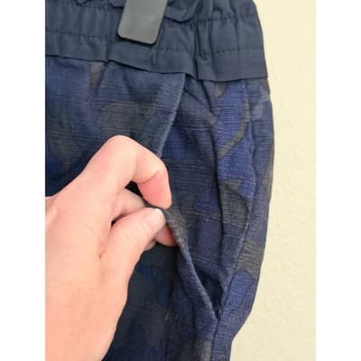 GAP Camo Print Tie Waist Mini Skirt Blue Green Pull On Casual Size XS EUC - Thumbnail 3