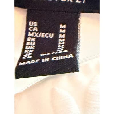 Forever 21 Daisy Ruffle-Hem Woven Fully Lined Mini Skirt White Yellow M NWOT - Thumbnail 12
