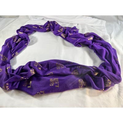 LSU Tigers Women's Infinity Scarf Classy Football Accessory Purple Gold 18"x40" - Thumbnail 2