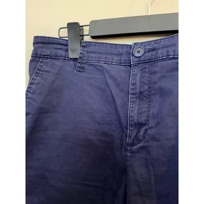 A New Day Blue Chino Shorts Mid Rise Button Zip Casual Size 8 EUC - Thumbnail 5