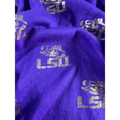LSU Tigers Women's Infinity Scarf Classy Football Accessory Purple Gold 18"x40" - Thumbnail 10