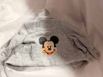 Gymboree Mickey Mouse Jacket Grey Gray Infant Toddler 6-12 Mths Custom Design - Thumbnail 9