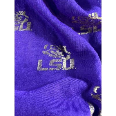 LSU Tigers Women's Infinity Scarf Classy Football Accessory Purple Gold 18"x40" - Thumbnail 11
