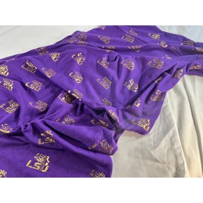 LSU Tigers Women's Infinity Scarf Classy Football Accessory Purple Gold 18"x40" - Thumbnail 6