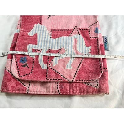 Rare Purse Cloth Handbag Sandbags Brand Vintage Horse Crossbody Bag DoubleFabric - Thumbnail 15