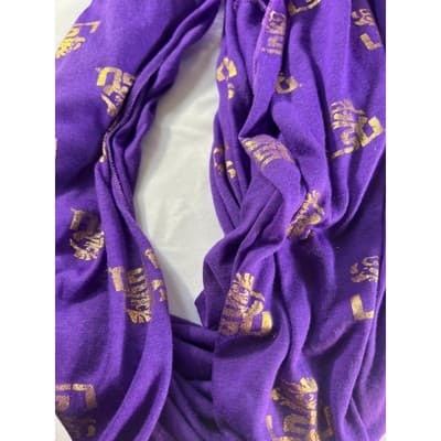 LSU Tigers Women's Infinity Scarf Classy Football Accessory Purple Gold 18"x40" - Thumbnail 5