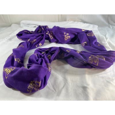LSU Tigers Women's Infinity Scarf Classy Football Accessory Purple Gold 18"x40" - Thumbnail 4