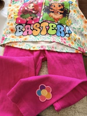 Girls Easter Disney Princess Top Pants Set Outfit Custom Design 1/1 OOAK Rare - Thumbnail 13