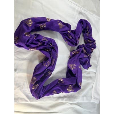 LSU Tigers Women's Infinity Scarf Classy Football Accessory Purple Gold 18"x40" - Thumbnail 3