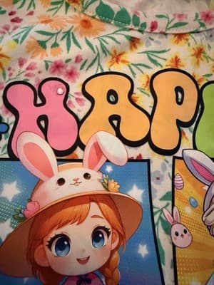 Girls Easter Disney Princess Top Pants Set Outfit Custom Design 1/1 OOAK Rare - Thumbnail 7