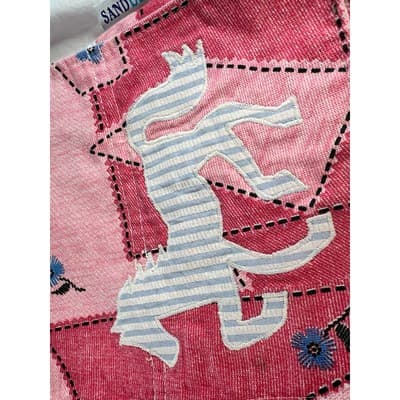 Rare Purse Cloth Handbag Sandbags Brand Vintage Horse Crossbody Bag DoubleFabric - Thumbnail 9