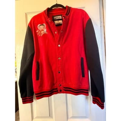Custom Design Betty Boop Varsity Jacket Womens Wet Bandits OOAK 1/1 Rare - Thumbnail 2