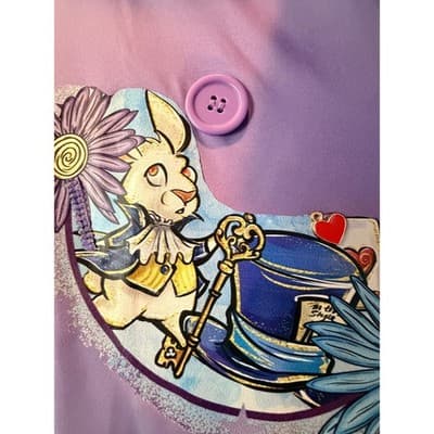 Alice in Wonderland Custom Design Exclusive Lavendar Belted Coat OOAK 1/1 - Thumbnail 23