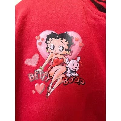 Custom Design Betty Boop Varsity Jacket Womens Wet Bandits OOAK 1/1 Rare - Thumbnail 7