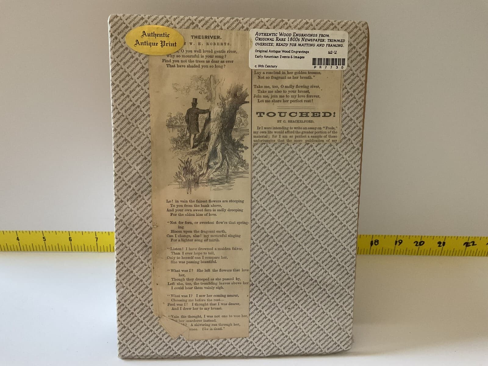 Antique Newspaper Civil War The River by W.H. Roberts Harper Military Rare 1800s - Thumbnail 6