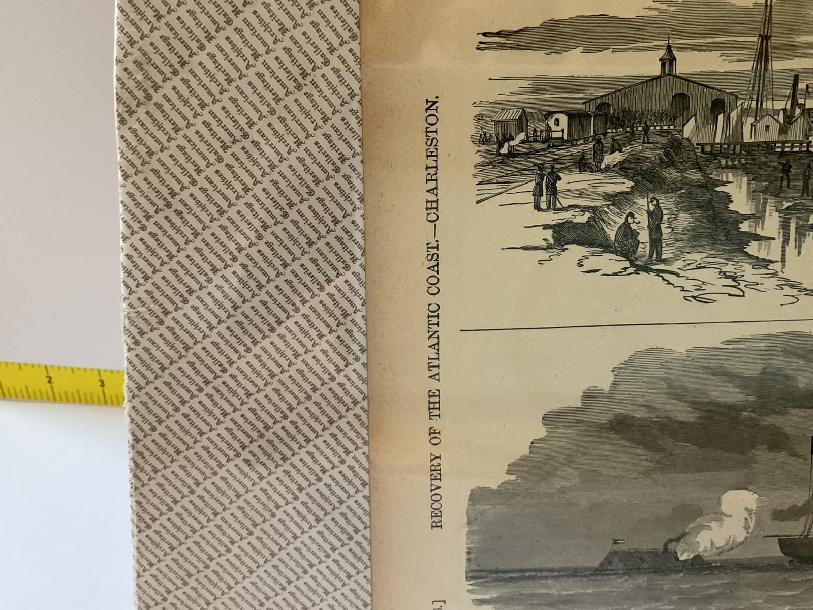 Antique Newspaper Civil War 1800s Recovery Atlantic Coast Harper Military Rare - Thumbnail 5