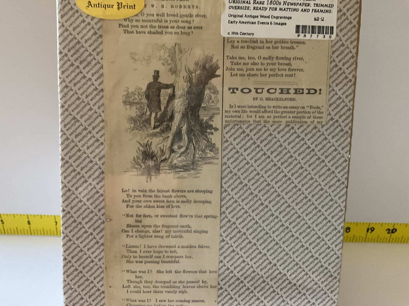 Antique Newspaper Civil War The River by W.H. Roberts Harper Military Rare 1800s - Thumbnail 5