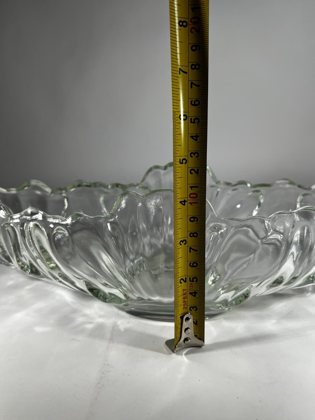 Gorgeous Vintage Clear Crystal Glass Gondola Boat Serving Dish Bowl Unique 4 lbs - Thumbnail 17