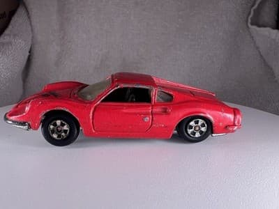 Vintage 1981 Ertl The Cannonball Run Ferrari Dino 246 GT - Red 1:64 Scale Car - Thumbnail 2