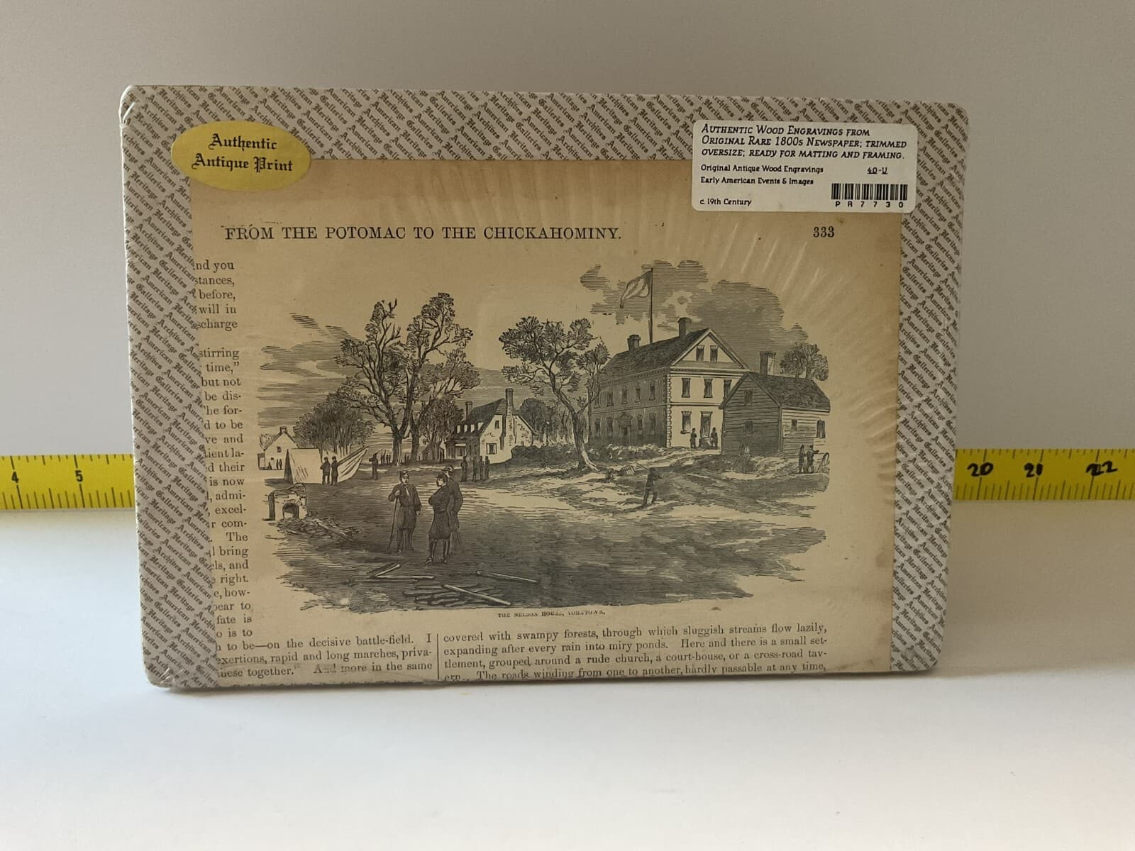 Antique Military Newspaper Engravings Original Rare 1800s Nelson House Civil War - Thumbnail 2