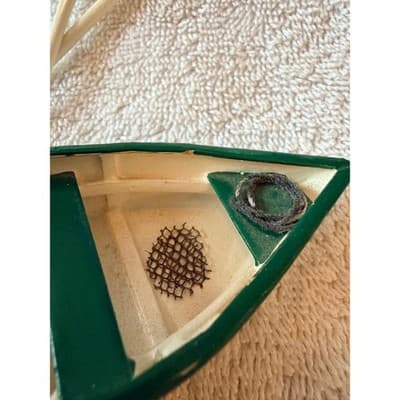 Vintage 1950s Wooden Skiff Row Boat Miniature Fishing Boat w/ Paddles Nautical - Thumbnail 7