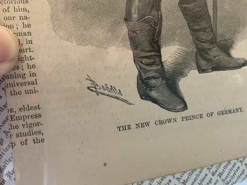 Antique Newspaper Military War Original 1800s Newspaper New Crown Prince Germany - Thumbnail 5