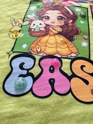 Girls Easter Disney Princess Top Shirt Blouse Custom Design 1/1 OOAK Rare Green - Thumbnail 7