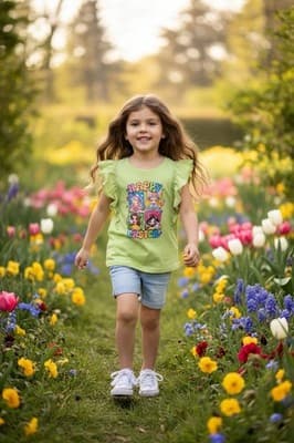Girls Easter Disney Princess Top Shirt Blouse Custom Design 1/1 OOAK Rare Green - Thumbnail 10