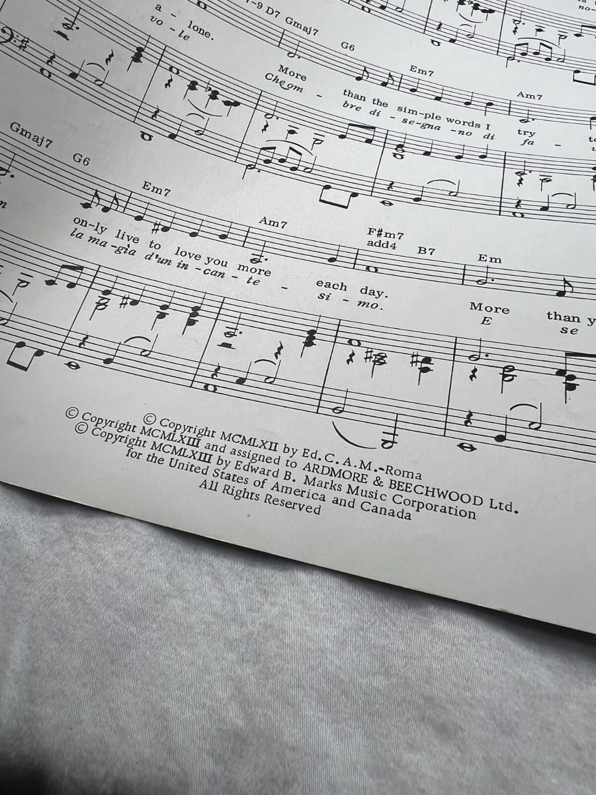 Vintage Sheet Music MORE Mondo Cane Kai Winning Grammy Award 1963 Times Film - Thumbnail 2