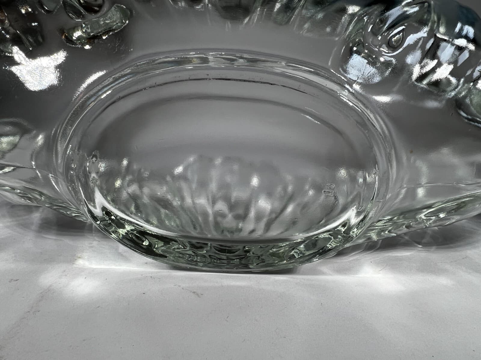 Gorgeous Vintage Clear Crystal Glass Gondola Boat Serving Dish Bowl Unique 4 lbs - Thumbnail 8