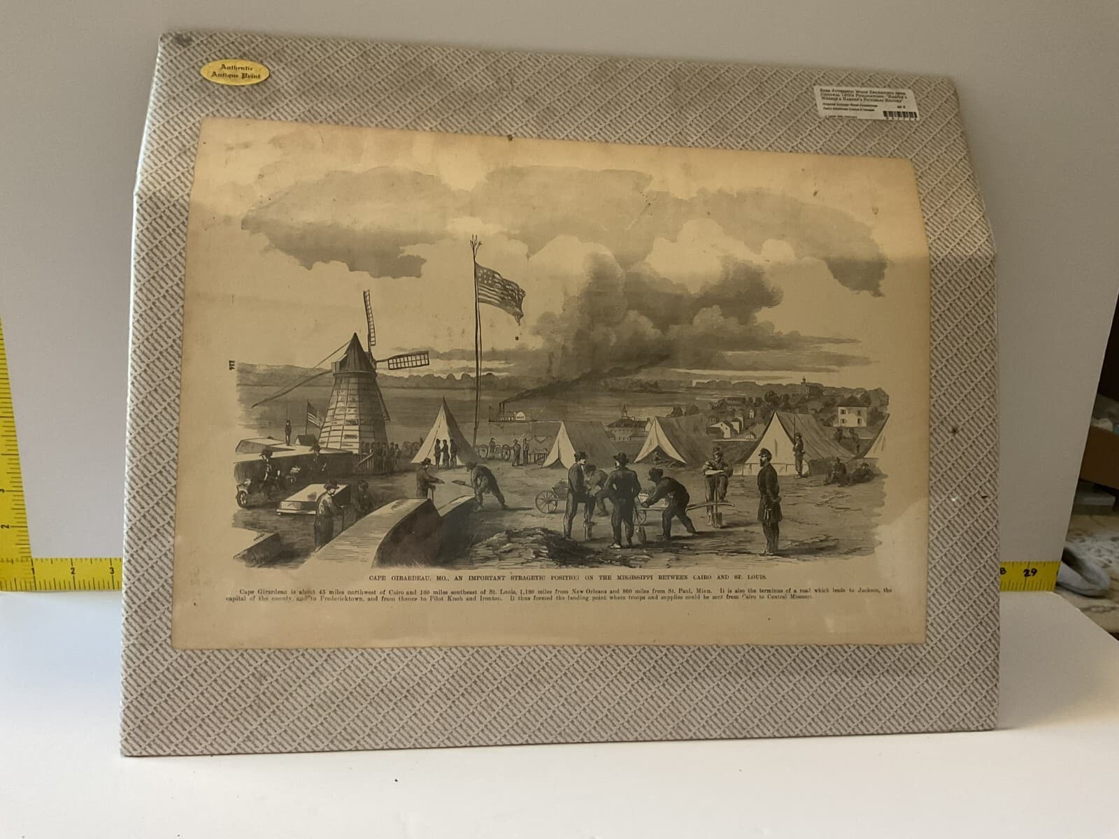Antique Newspaper Civil War Cape Girardeau Harper Pictorial 1800s Military Rare - Thumbnail 2