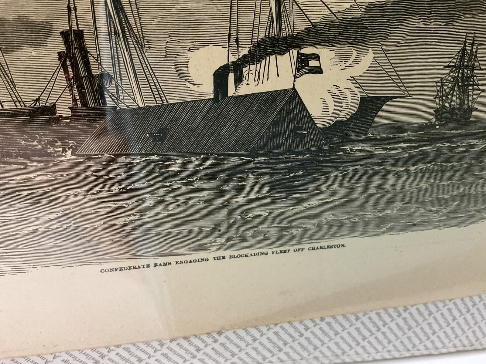 Antique Newspaper Civil War 1800s Recovery Atlantic Coast Harper Military Rare - Thumbnail 3