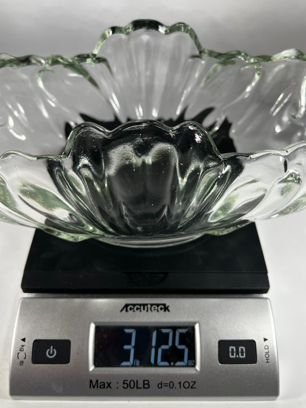 Gorgeous Vintage Clear Crystal Glass Gondola Boat Serving Dish Bowl Unique 4 lbs - Thumbnail 18