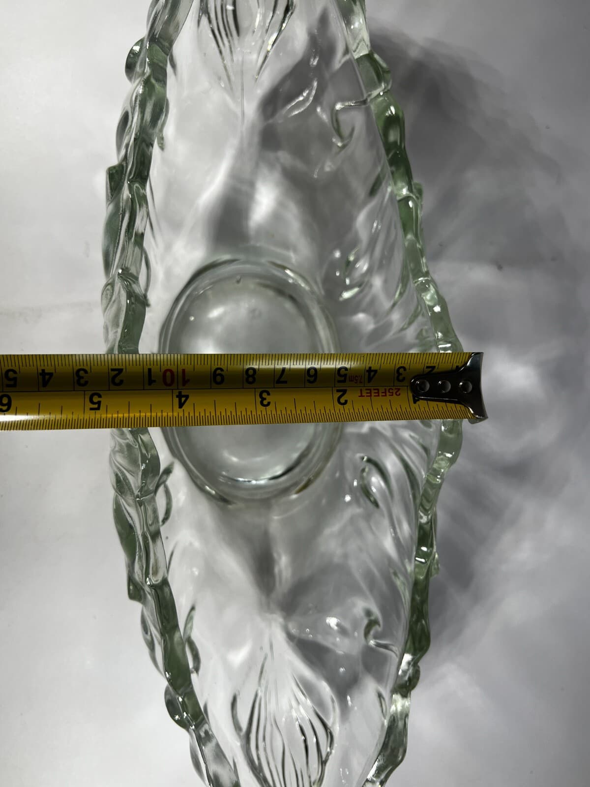 Gorgeous Vintage Clear Crystal Glass Gondola Boat Serving Dish Bowl Unique 4 lbs - Thumbnail 16