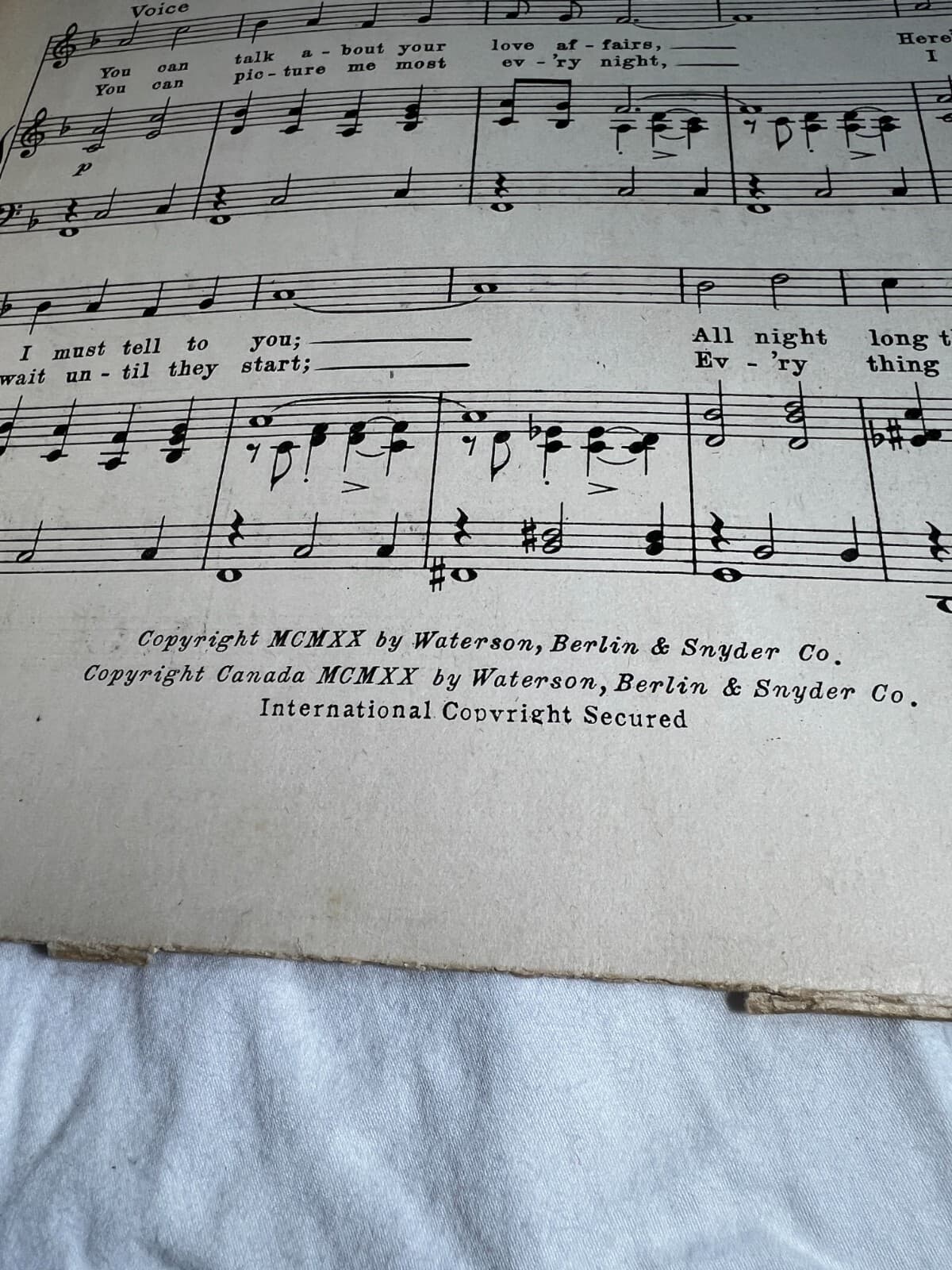 Margie Opera Sheet Music Benny Davis Conrad & Robinson Barbelle 1920 Antique - Thumbnail 2
